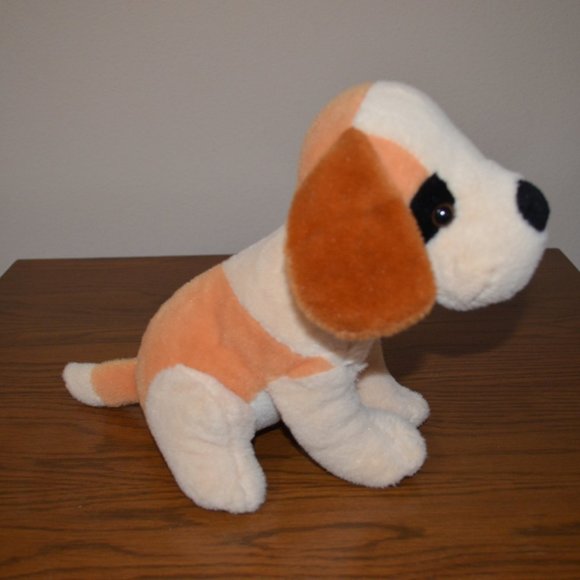 Stuffed Animal Toy Plush Embroidered Details Puppy 10" - Picture 3 of 5